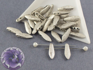 2-hole Glass Daggers 5x16mm Jet Etched Argentic Full