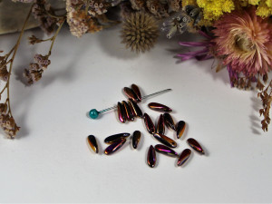 Glass Daggers 11x3mm Jet Full Sliperit
