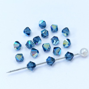 Crystal beads Swarovski 5328, 4mm, MONTANA AB, 10 pcs