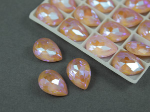 Кристал Крапля 18х13мм колір light smoked topaz