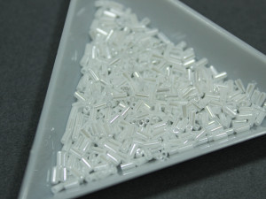 Стеклярус Miyuki 3mm, 5г, White Pearl Ceylon BGL1-528