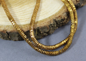 Канитель трунцал 10g, Antique Gold 3мм