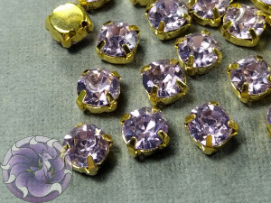 Шатон 6мм колір 117 Violet оправа золото