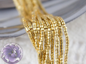 Бісер богемський Preciosa 3 cut 12/0 на нитці GOLD
