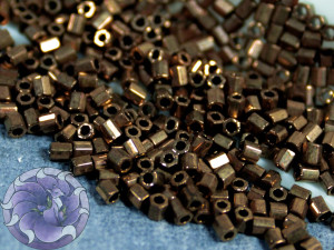 Бісер 5г Miyuki 11/0 Cut Metallic Dark Bronze