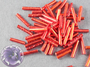 Стеклярус #5 12mm Red Silverlined Урожай Тайвань