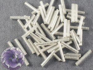 Стеклярус #5 12mm Silver Silverlined Урожай Тайвань