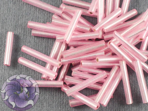 Стеклярус #5 12mm Pink Вінтажний Тайвань