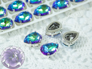 Кристали Крапля 14х10мм колір Bermuda Blue