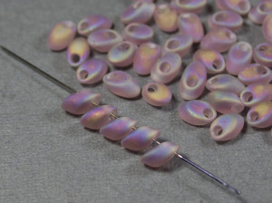 Miyuki 4x7mm 5г Long Magatama Matte Transparent Smoky Amethyst AB