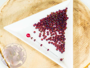 Бісер Miyuki 11/0 GARNET LINED RUBY AB