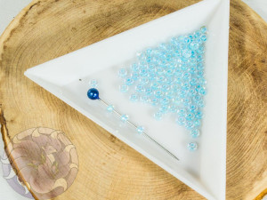 Бісер Miyuki 8/0 AQUA LINED CRYSTAL AB
