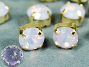 Шатон 8мм колір OPAL Rose Оправа золото