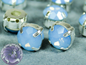 Шатон 8мм колір OPAL Blue Оправа срібло