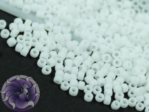 5г Бісер TOHO 15/0 Opaque-Frosted White TR-15-41F