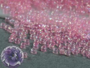 5г Бісер TOHO 15/0 Transparent-Rainbow Ballerina Pink TR-15-171D