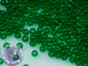 5г Бісер TOHO 15/0 Transparent-Frosted Green Emerald TR-15-939F