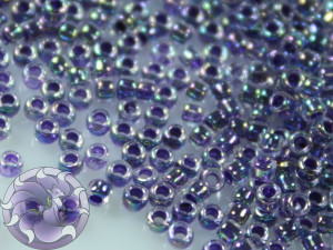 5г Бісер TOHO 15/0 Inside-Color Rainbow Crystal/Grape-Lined TR-15-774