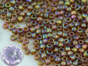 5г Бісер TOHO 15/0 Transparent-Rainbow Frosted Smoky Topaz TR-15-177F