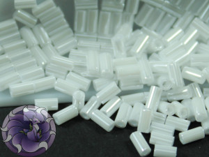 TOHO Стеклярус 5г - Bugle #1 (3mm) : Opaque-Lustered White TB-01-121