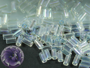 TOHO Стеклярус 5г - Bugle #1 (3mm) : Transparent-Rainbow Crystal TB-01-161