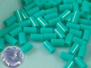 TOHO Стеклярус 5г - Bugle #1 (3mm) : Opaque Turquoise TB-01-55