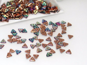 TRI-BEAD 4 MM CRYSTAL COPPER RAINBOW