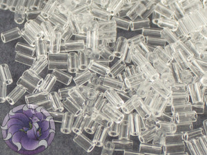 Стеклярус TOHO bugle #1 3мм Transparent Crystal