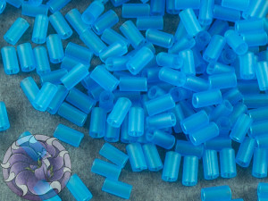 Стеклярус TOHO bugle #1 3мм Transparent-Frosted Dk Aquamarine