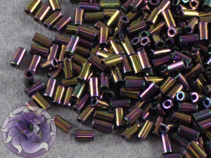 Стеклярус TOHO bugle #1 3мм Metallic Iris - Purple