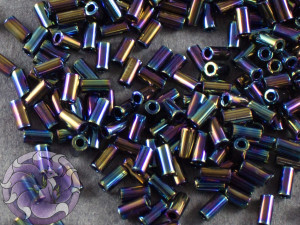 Стеклярус TOHO bugle #1 3мм Metallic Rainbow Iris