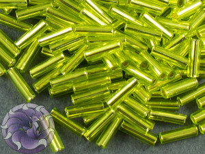 Стеклярус TOHO bugle #2 6мм Lime Green