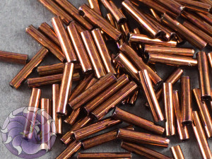 Стеклярус TOHO bugle #3 9мм Dark Bronze