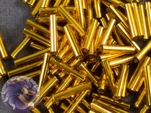 Стеклярус TOHO bugle #3 9мм Silver-Lined Topaz