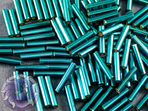 Стеклярус TOHO bugle #3 9мм Silver-Lined Teal