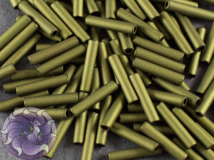 Стеклярус TOHO bugle #3 9мм Matte-Color Dk Olive