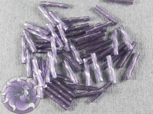 Склярус кручений 2*12мм Miyuki Dyed Transparent Amethyst