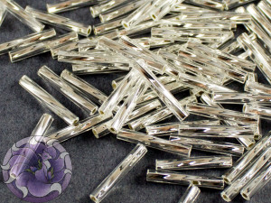 Стеклярус кручений 2*12мм Miyuki Silverlined Crystal