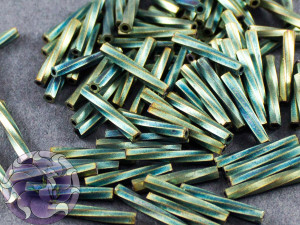 Стеклярус кручений 2*12мм Miyuki Matte Metallic Patina Iris