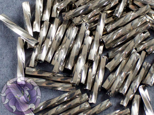 Стеклярус кручений 2*12мм Miyuki Nickel Plated