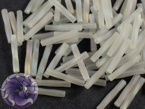 Стеклярус кручений 2*12мм Miyuki Matte Crystal AB