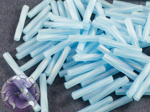 Стеклярус кручений 2*12мм Miyuki Matte Transparent Aqua AB