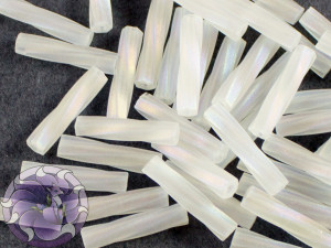 Стеклярус кручений 2.7*12мм Miyuki Matte Crystal AB
