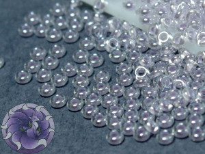 Бісер 5г TOHO- Demi Round 11/0 2.2мм Inside-Color Crystal, Lt Grape-Lined