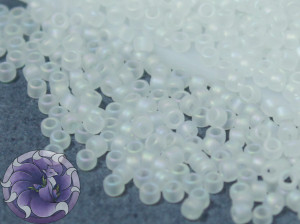 5г Бісер TOHO круглий 15/0 Transparent-Rainbow Frosted Crystal