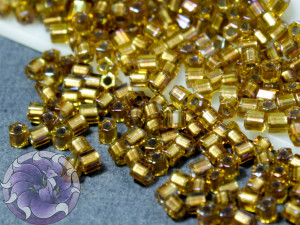 Бісер 5г TOHO- Hexagon 11/0 Gold-Lined Rainbow Topaz