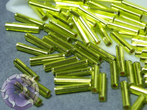 Стеклярус TOHO bugle #3 9мм Lime Green