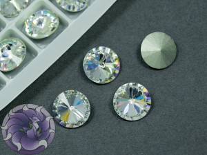 Кристали К9 Ріволі 12мм колір Laser Shine