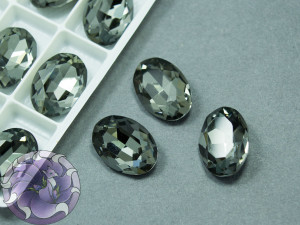 Кристал К9 Овал 18*13мм Колір Black Diamond