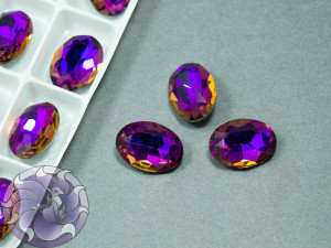 Кристал К9 Овал 14х10мм Heliotrope